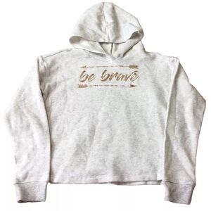 CRAZY 8 Girls size 14/16 BE BRAVE ARROWS CROPPED HOODIE